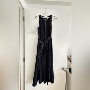 Joie Women's Blue Mairead Split-Leg Sleeveless Scoop Neck Jumpsuit Size 2